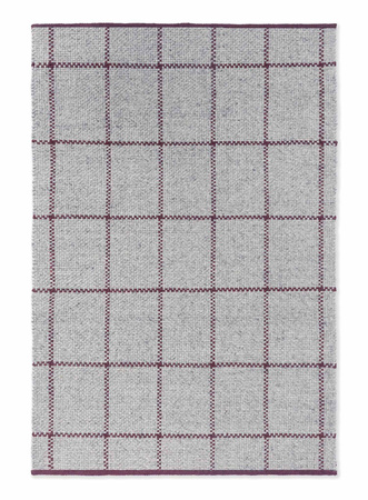 Dywan Brink&Campman Craft Matter Check Ash Stone Red 049100