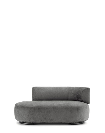 K-Waiting Dormeuse Chenille Lounger Gray