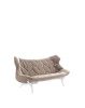 Foliage Velvet Sofa Biały Taupe
