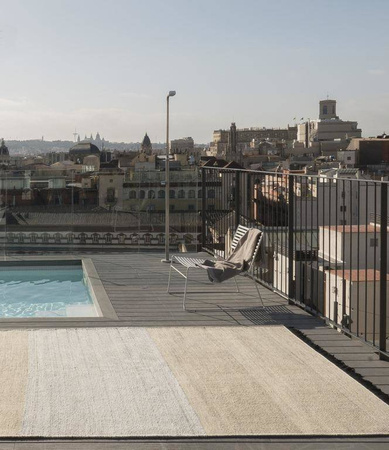 Nanimarquina Tres Outdoor Stripes Rug Black