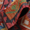 Wool kilim afghan rug multicolored 100382 146x97