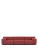 Plastics Tech Fabric Three-Seater Sofa Brick