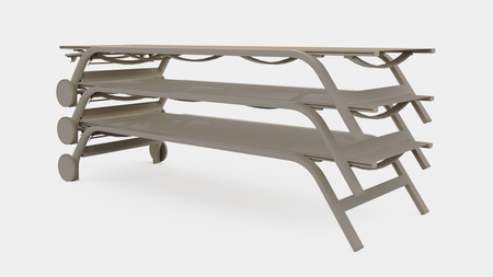 Gandiablasco Stack Chaise Lounger With Wheels