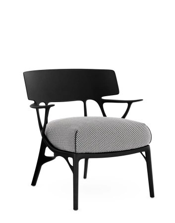 A.I. Lounge Outdoor Fotel Czarny Biały Czarny