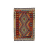 Wool kilim afghan rug multicolored 100055 117x80