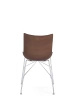 P/Wood Slatted Ash Chair Dark Wood Chromed FSC™