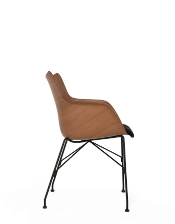 Q/Wood Soft Krzesło Ciemne Drewno Czarny FSC™