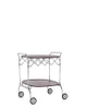 Gastone Chromo Book Cart Plum Shiny