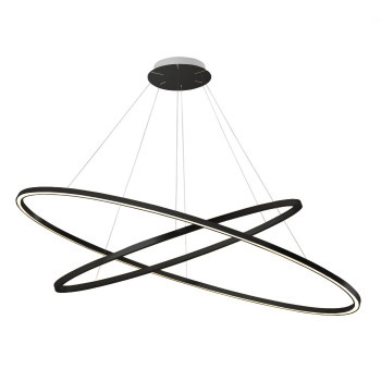 Lampa Wisząca Nemo Ellisse Double 2700 K Czarny