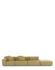 Plastics Outdoor Liberty 3 Seater + 1 Pouf Obi Check Sofa Yellow