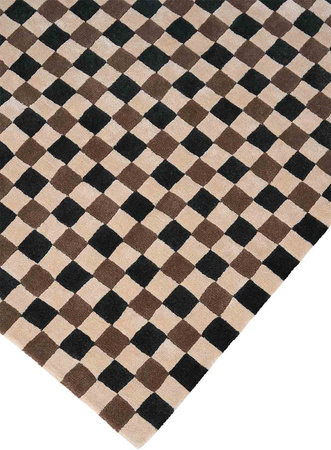 Magda Fornal Flicker Dark Green Beige Brown carpet 5015