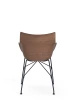 Q/Wood Slatted Ash Chair Dark Wood Black FSC™