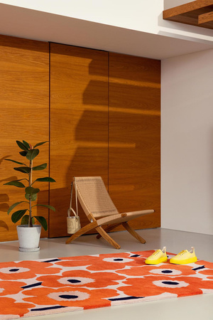 Marimekko Unikko Orange Red rug 132403