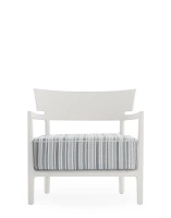 Cara Mat Outdoor Armchair White Green Stripes
