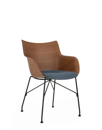 Q/Wood Soft Chair Dark Wood FSC™ Blue