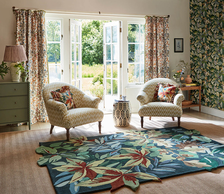 Sanderson ROBIN'S WOOD FOREST GREEN carpet 146508