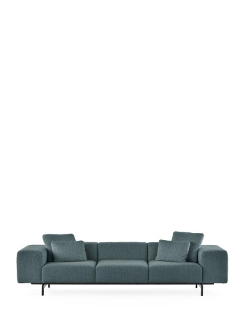 Largo Three-Seater Curly Sofa Petrol