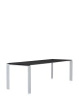  Four Soft Touch 223x79 cm Aluminum Table Black