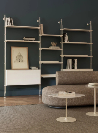 Adam Wood with Container 3 Bookcase White Ash