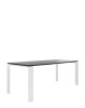  Four Rectangular 190x79 cm Table White Black