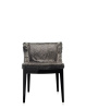 Mademoiselle Kravitz Chair Black Faux-Fur Snake Printed Fabric