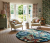 Sanderson ROBIN'S WOOD FOREST GREEN ROUND rug 146508
