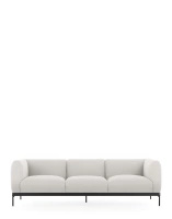 Asia Three-Seater Sofa (Cotone Plain) White