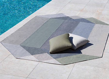 Gan Diamond Nude-Petrol Outdoor Carpet