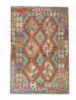 Dywan Wełniany Kelim Afghan 137279 124x184