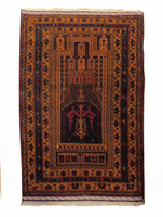 Dywan Wełniany Belutch Afghan 105204 88x145