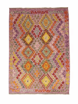 Dywan Wełniany Kelim Afghan 129581 129x175