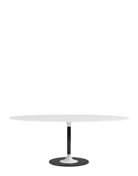 Thierry XXL Oval 192x118 cm Stół Biały Czarny